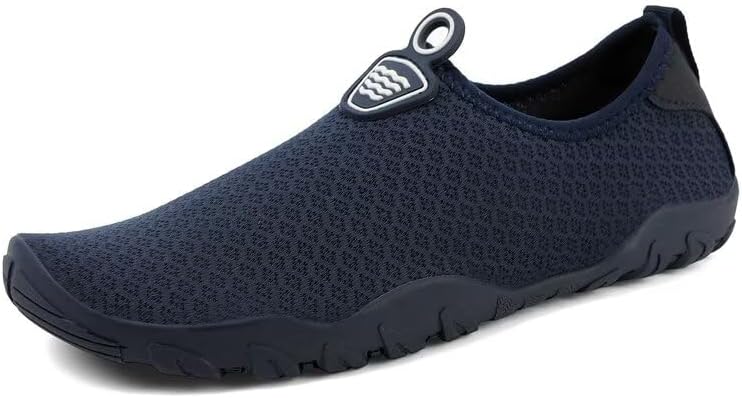 

Мужские и женские дышащие модные однотонные плавательные тапочки для пляжа, водного спорта и бега против течения Zonkacen, темно-синий