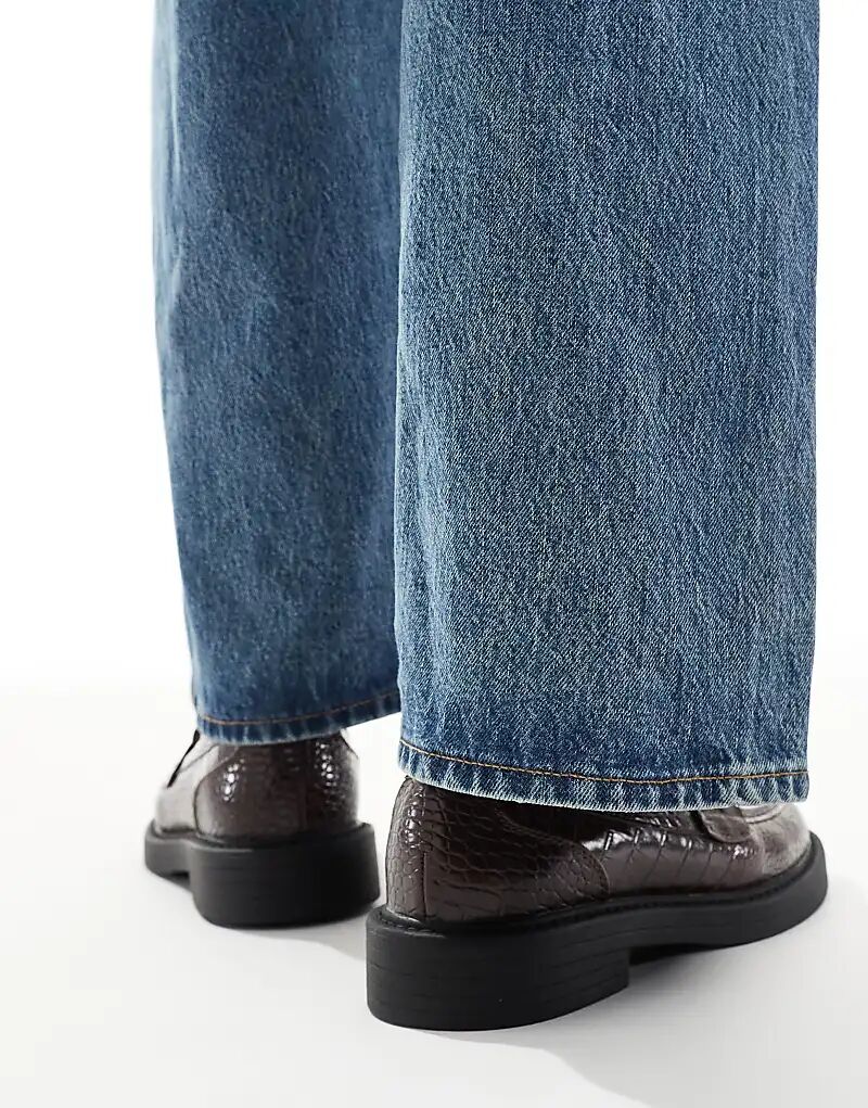 Пенни-лоферы ASOS DESIGN из искусственной крокодиловой кожи — фото 4