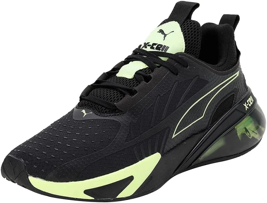 Кроссовки для тренировок Puma Unisex Adult X-Cell Action Soft Focus, белый/черный/желтый