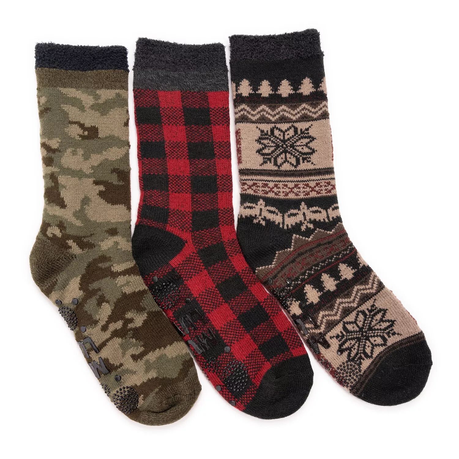 

Мужские носки для отдыха MUK LUKS, 3 пары, на подкладке