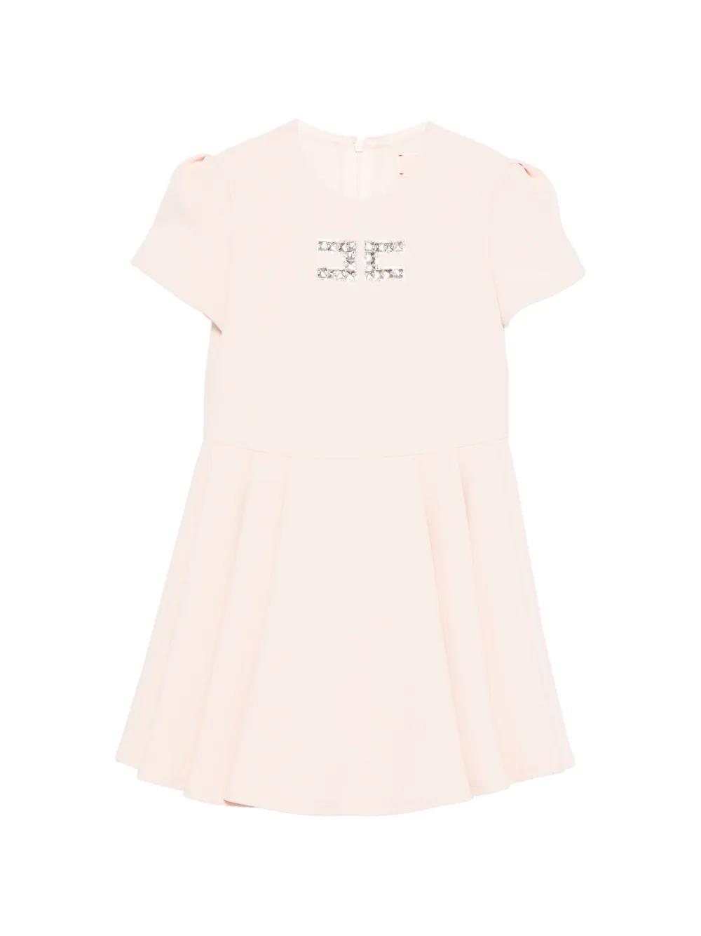 Платье с украшениями Elisabetta Franchi La Mia Bambina, бежевый