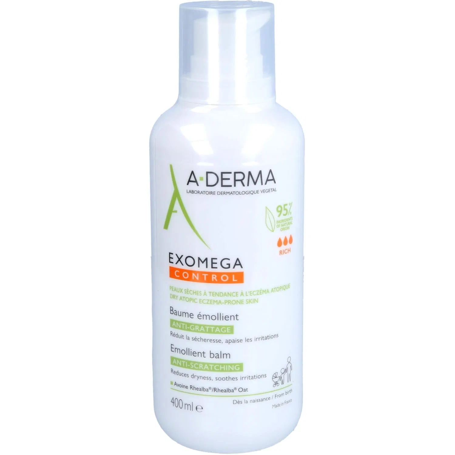 Увлажняющий бальзам Exomega Control от A-DERMA 400 мл A-Derma