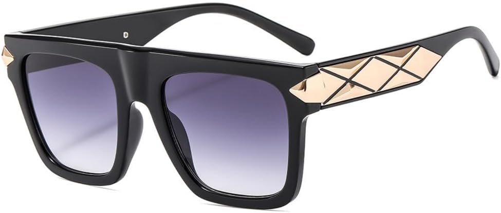 

Модные большие квадратные солнцезащитные очки для женщин и мужчин в стиле панк, современные солнцезащитные очки, трендовые модели, защита от ультрафиолета UV400 MUTYNE, Black Grey