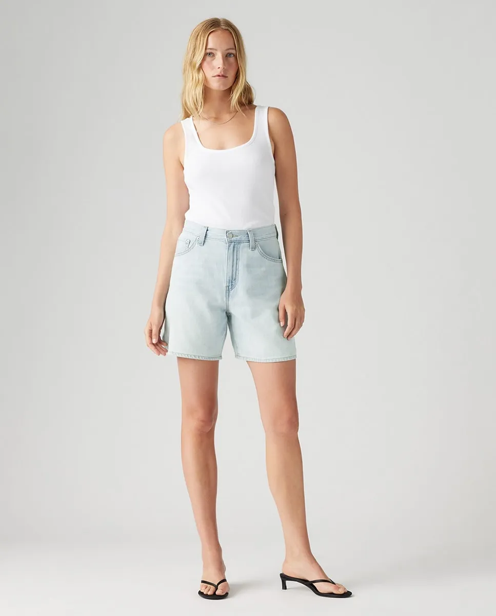 

Короткие женские вакиро с высокой посадкой Levi's, светло-голубой