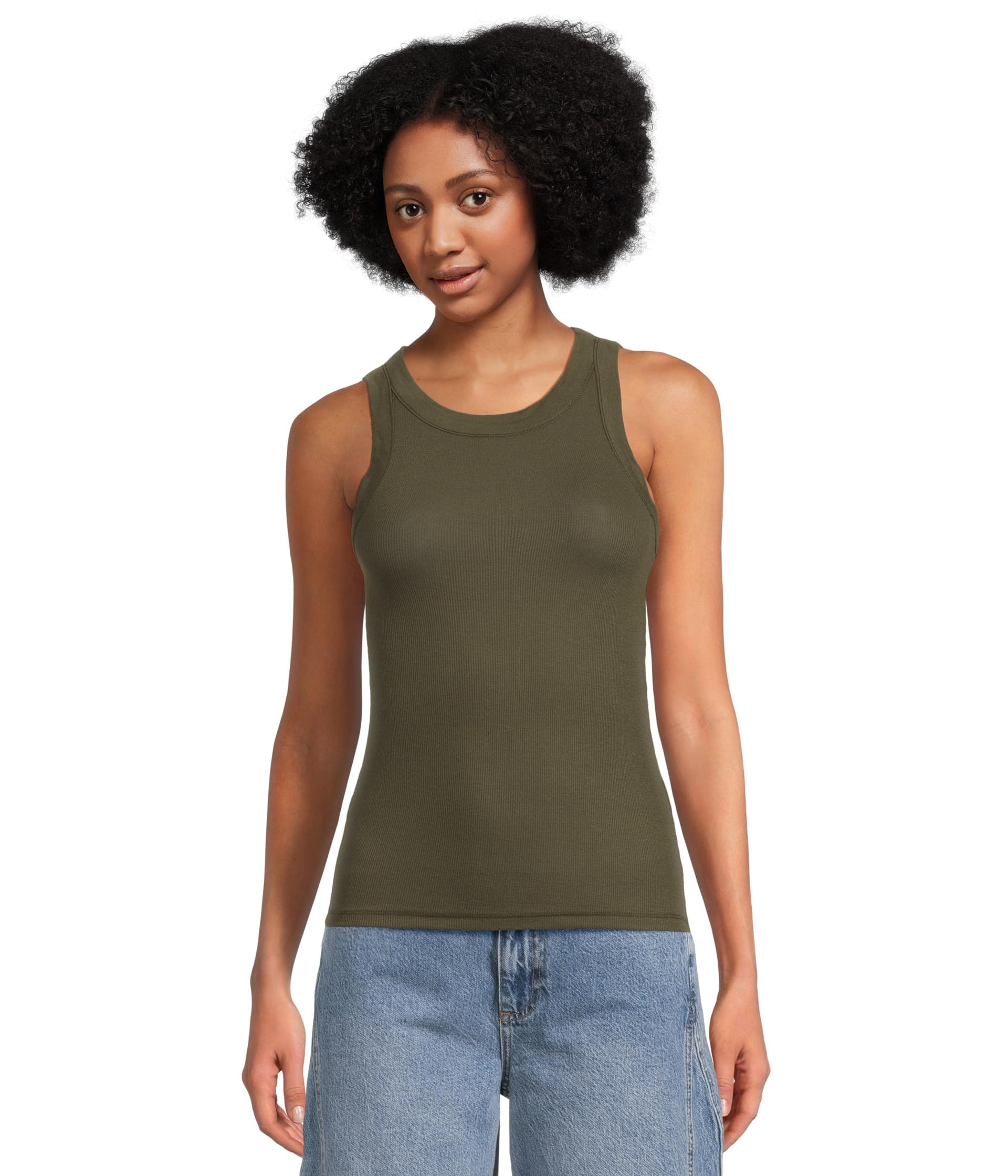 

Топ AllSaints Rina Tank, цвет Grape Leaf Green