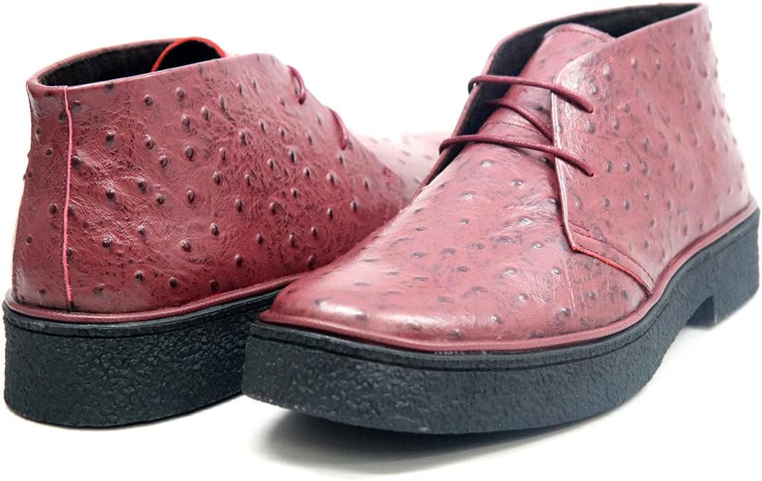 

Оригинальные мужские высокие ботинки Chukka Playboy от British Walkers - страус British Collection, бордовый