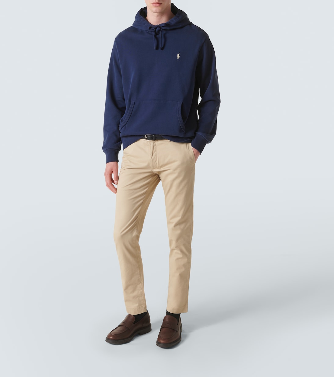 Хлопковый худи с логотипом Polo Ralph Lauren, Cruise Navy — фото 2