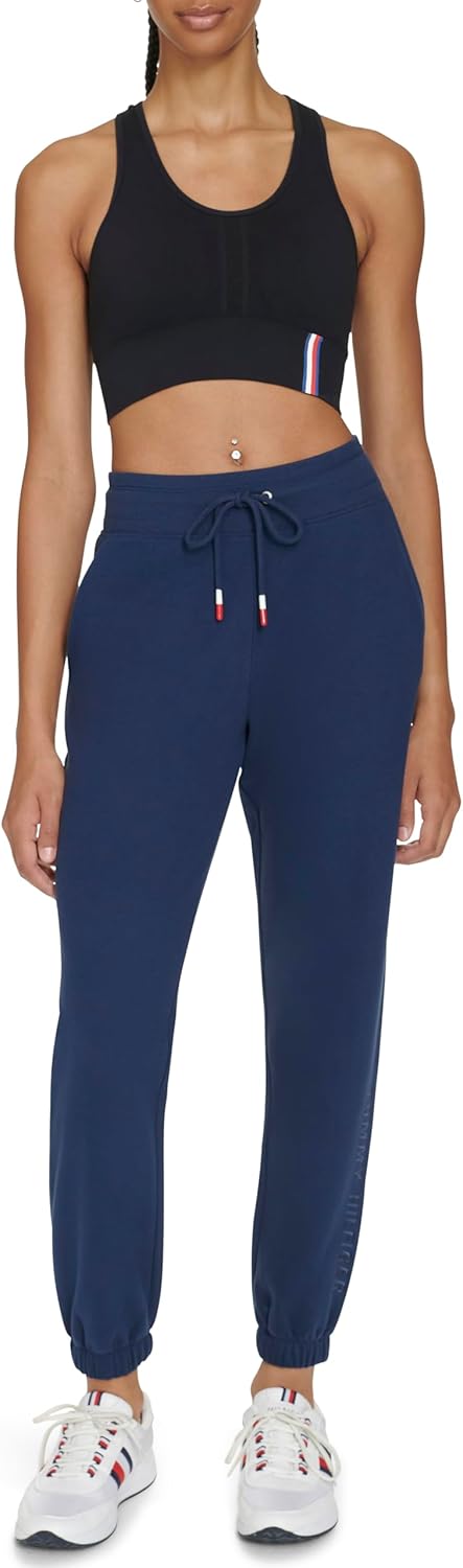

Женские флисовые джоггеры с вышитым логотипом Tommy Hilfiger, Navy