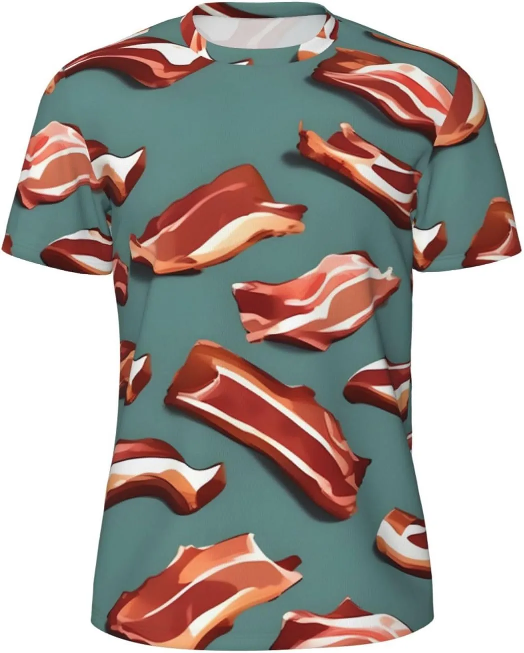 

Футболка с принтом в полоску Streaky Bacon, дышащая, для лета MyPiky