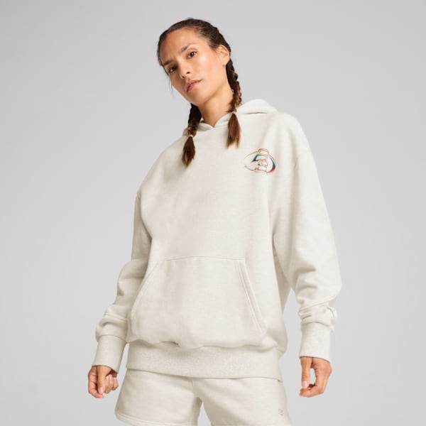 

Женская баскетбольная толстовка с капюшоном Stewie Prism Puma, серый