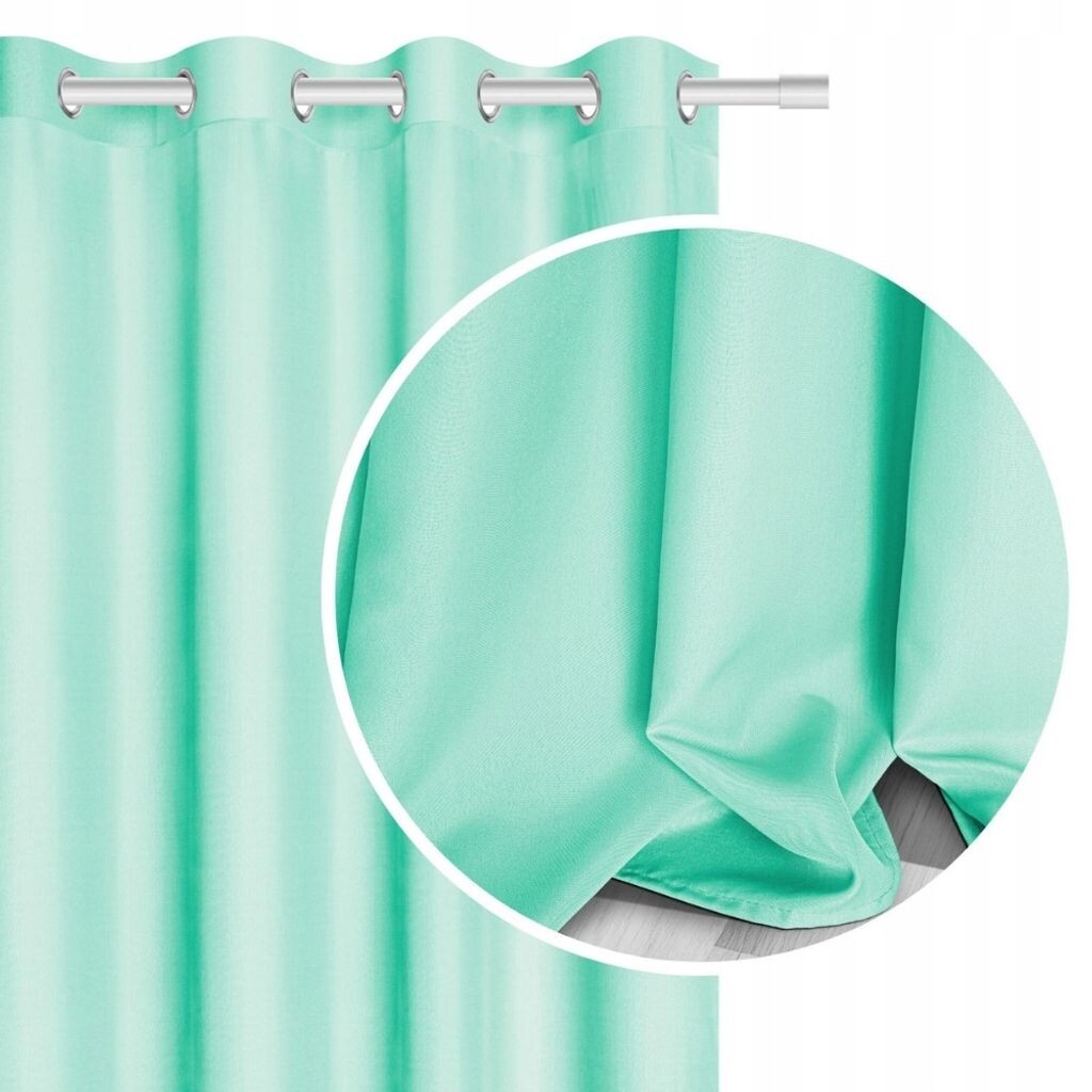 

Сквозной стержень/перфорированная оконная панель чистого цвета драпировка двери затемняющая занавеска для комнаты-зеленый, размеры: 100 см x 200 см SIiN