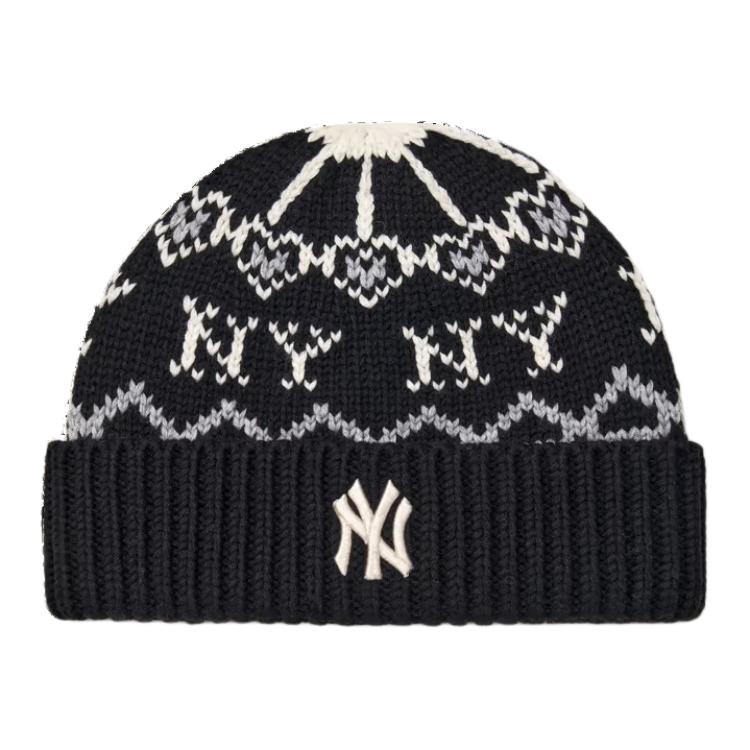 

MLB Шерстяная вязаная шапка унисекс черная, Black