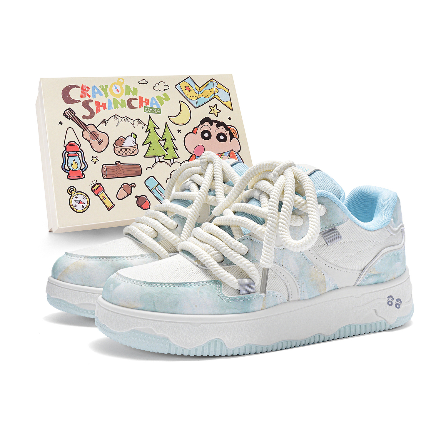 

Низкие кеды для скейтбординга унисекс Crayon Shinchan, Whisper синий