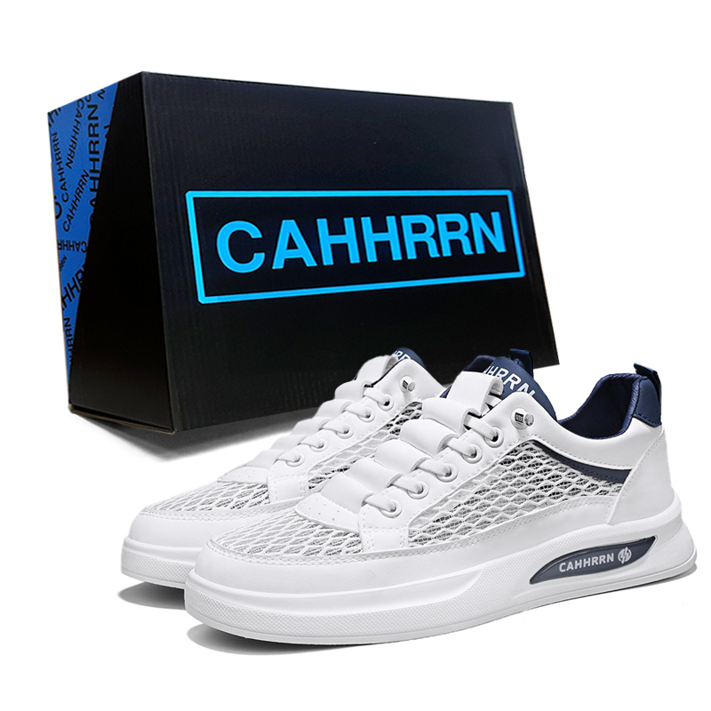 

Мужские дышащие низкие кроссовки для скейтбординга CAHHRRN, White Blue