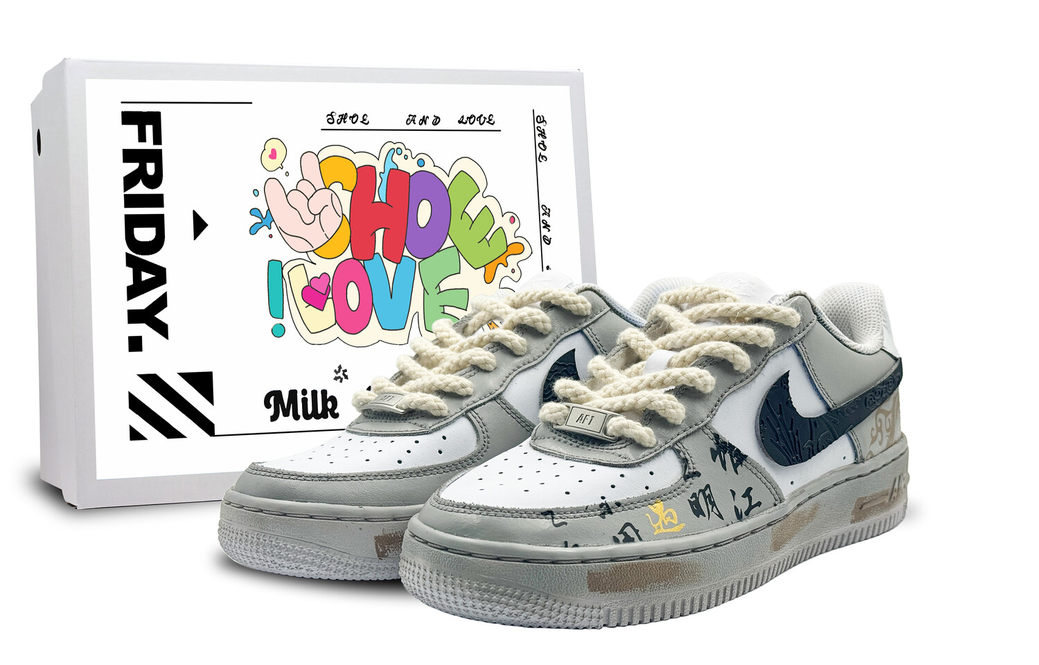 

Кроссовки Nike Air Force 1 Skateboarding Shoes Women's Low-top Gray, светло-серый