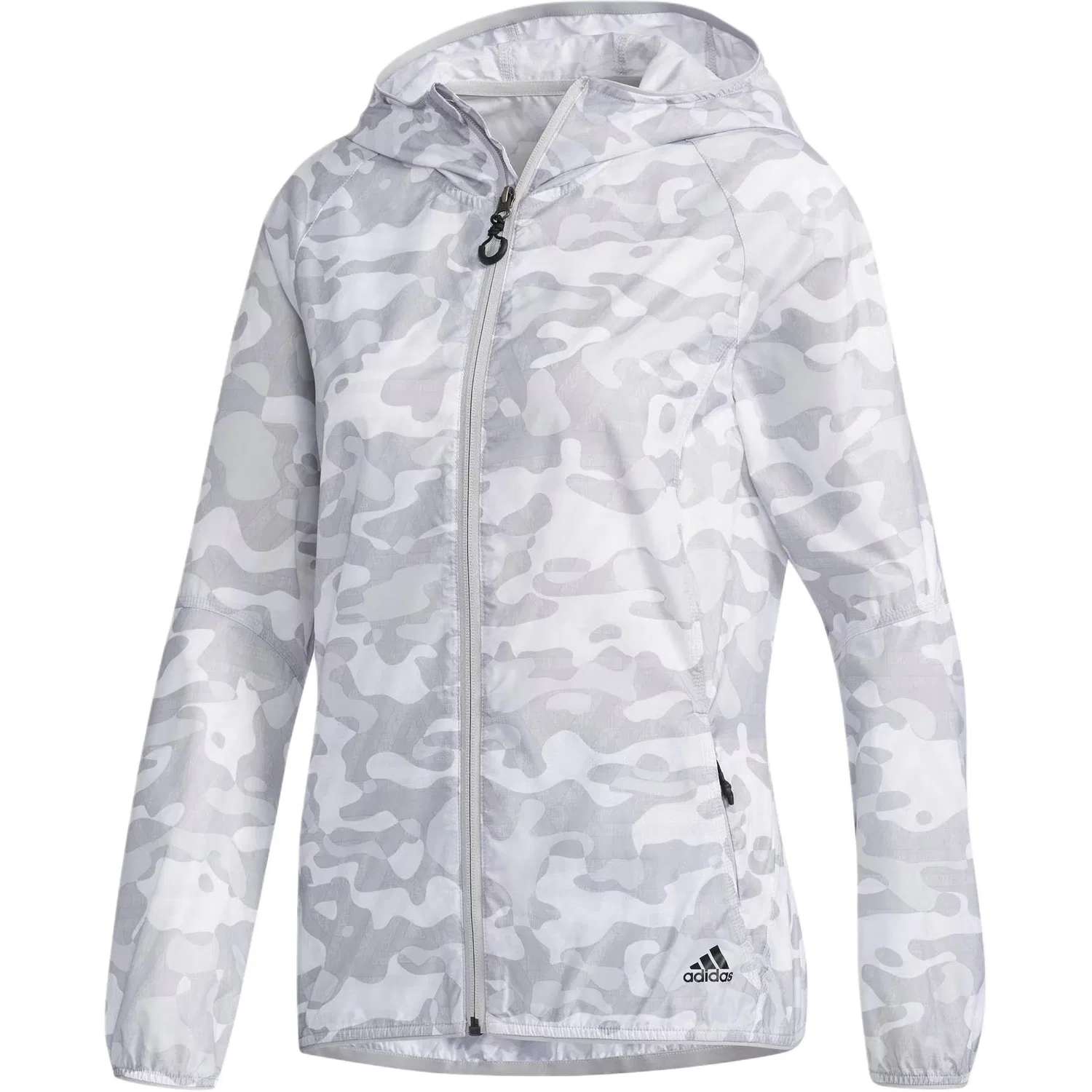 Ветровка женская белая с капюшоном Adidas, White