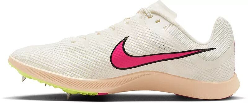 Легкоатлетические кроссовки Nike Zoom Rival Distance, белый/розовый — фото 3