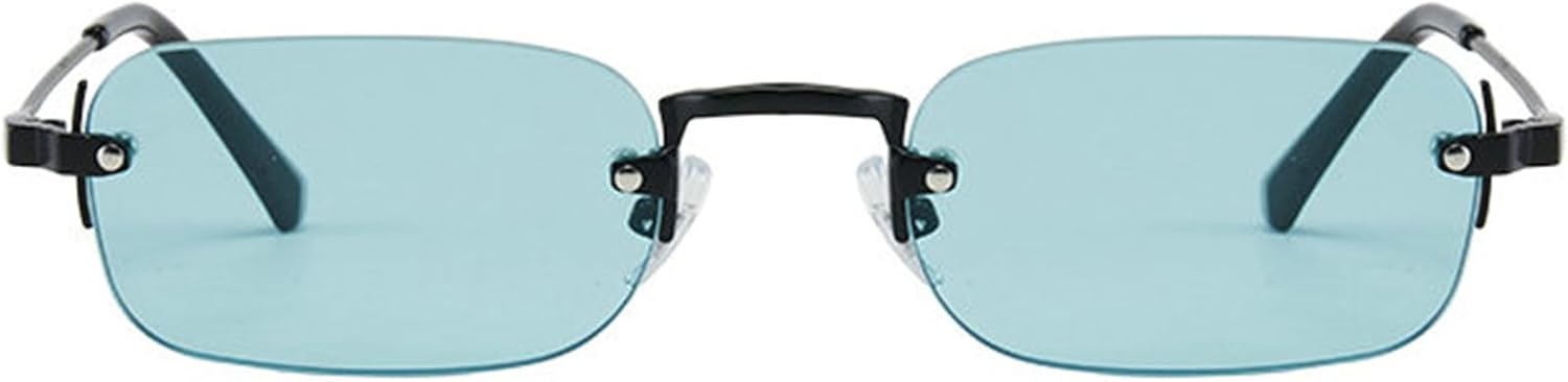 

Willochra Модные узкие солнцезащитные очки без оправы для женщин и мужчин в стиле ретро 90-х, узкие квадратные прямоугольные солнцезащитные очки с защитой от УФ-излучения UV400, C5