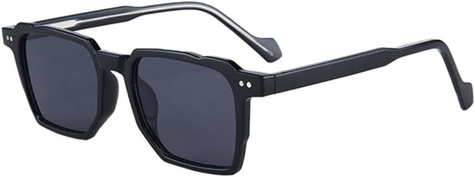 

Ретро квадратные женские солнцезащитные очки класса люкс с защитой от УФ-излучения UV400, модные заклепки, мужские солнцезащитные очки сине-зеленого цвета DSXLY, Black Gray