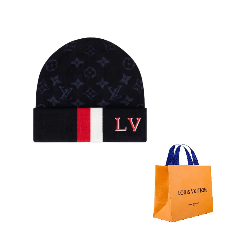 

LOUIS VUITTON Шерстяная мужская шапка бини, Dark Blue