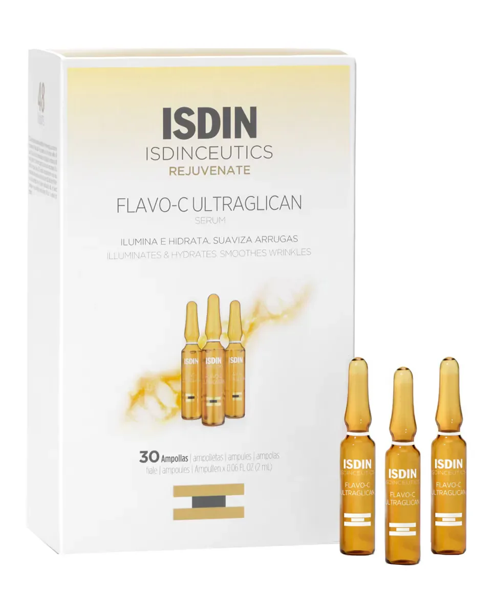 Сыворотка Isdinceutics — 30 антиоксидантных и увлажняющих ампул Flavo C Ultraglican