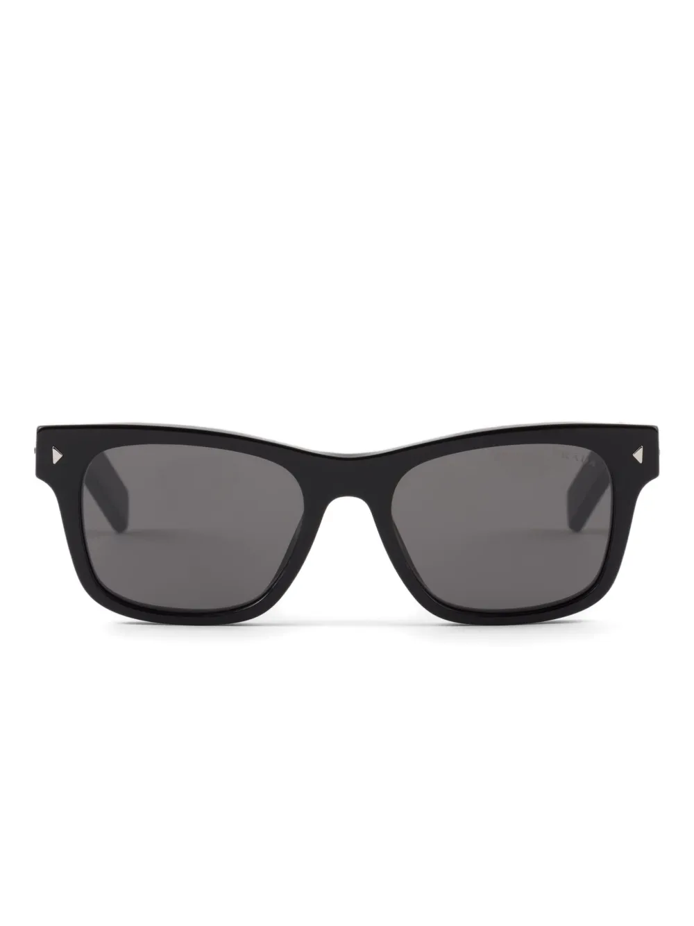 

Квадратные солнцезащитные очки с металлическими пластинами Prada Eyewear, черный