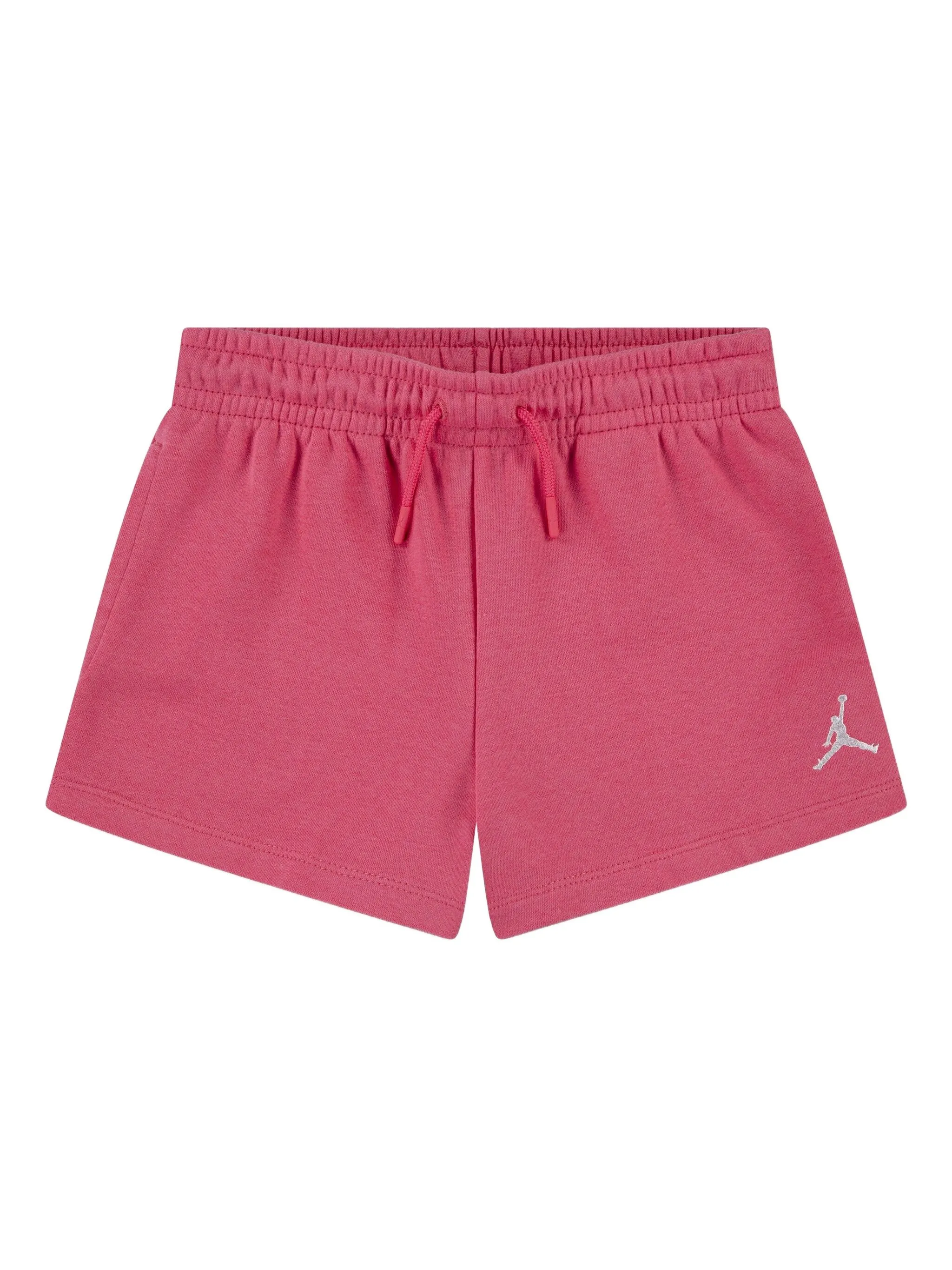 

Шорты с эластичным поясом и вышивкой Jordan Kids, розовый