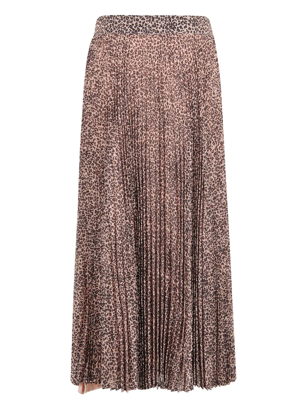 

Плиссированная юбка с леопардовым принтом Farm Rio, бежевый
