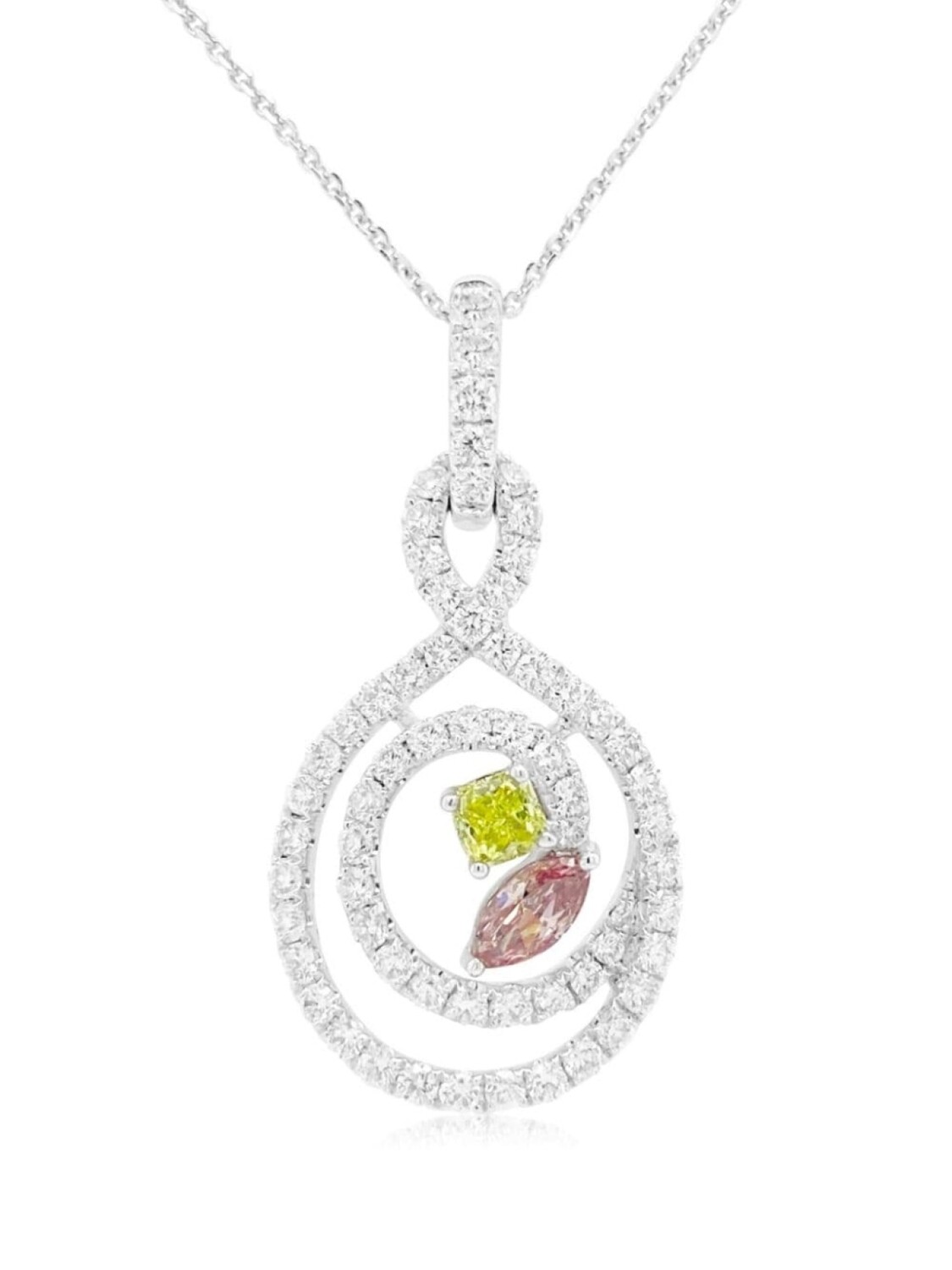 

Колье из белого золота и платины с бриллиантами HYT Jewelry, серебряный