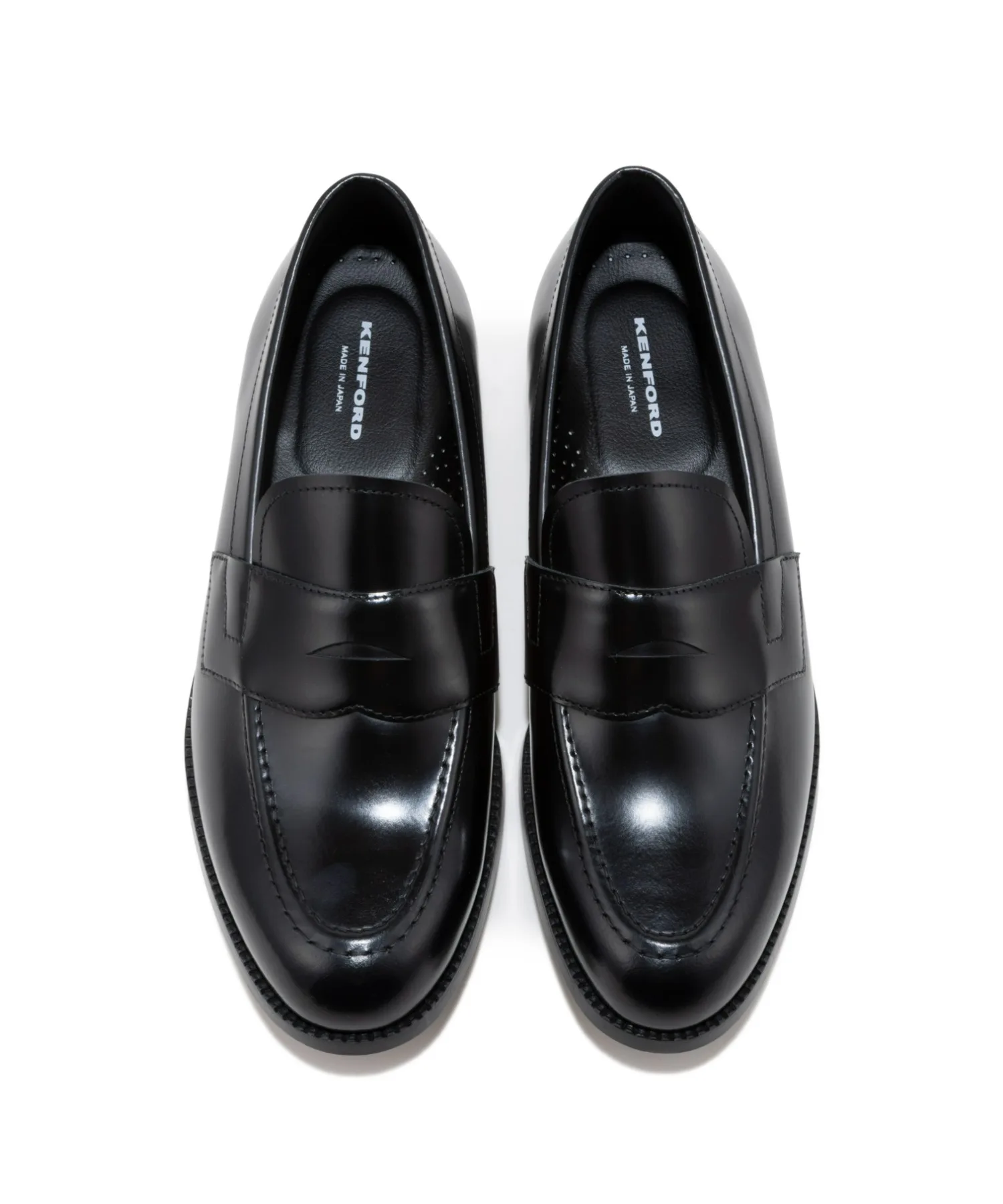 Мужские кожаные лоферы KENFORD COIN LOAFERS чёрные — фото 3