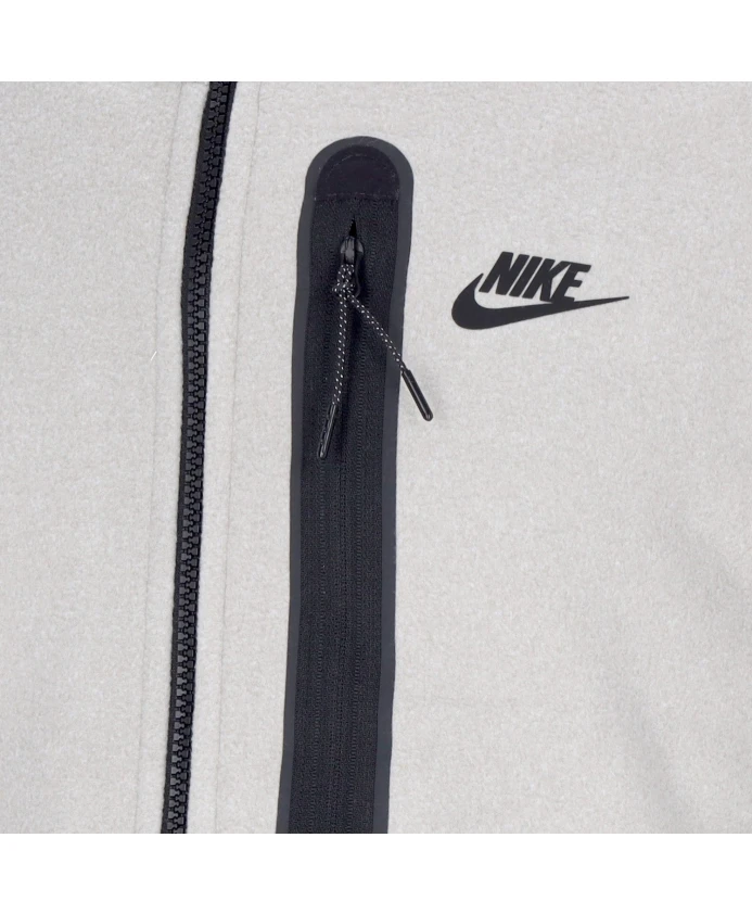 Зимняя спортивная толстовка на молнии из технического флиса Nike, серый — фото 3