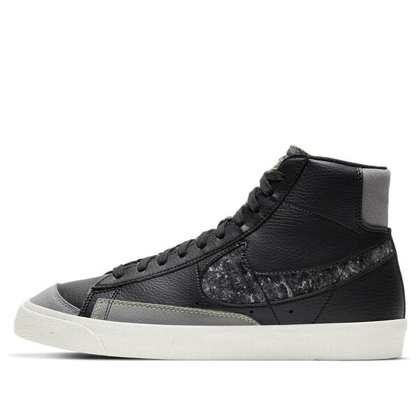 

Кроссовки blazer mid '77 vintage 'recycled wool pack - black electric green' Nike, черный