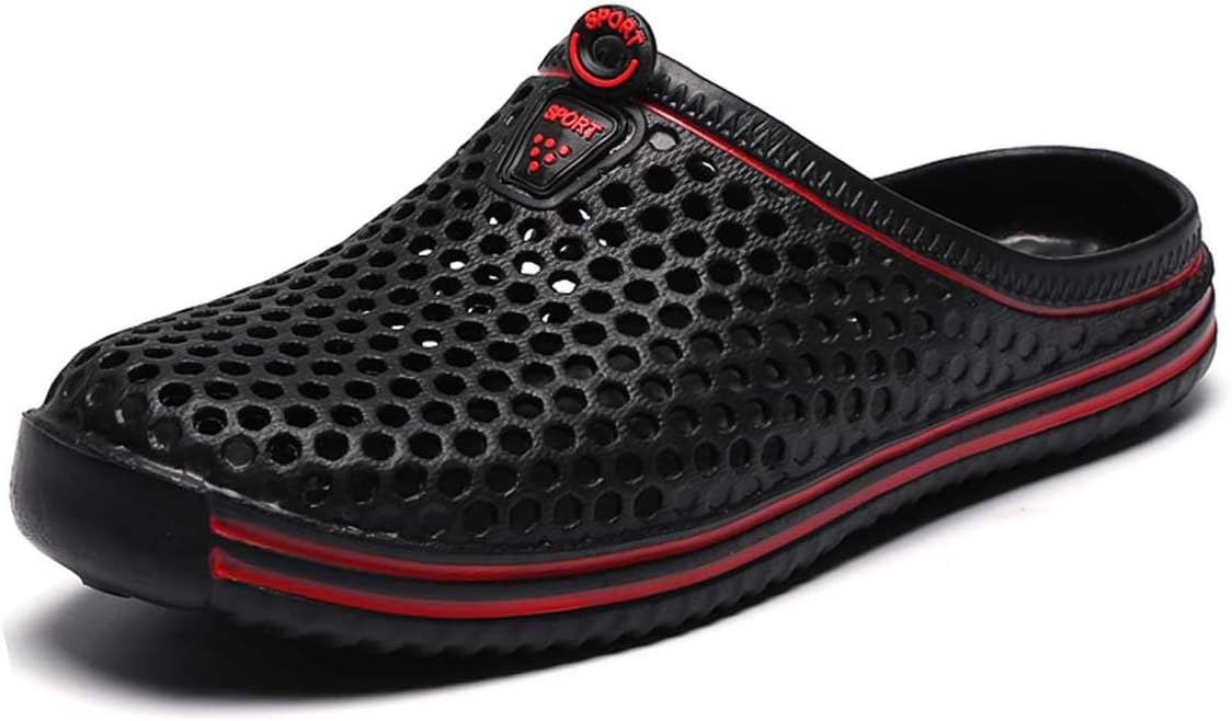 

HYDLONGR Мужские и женские легкие дышащие садовые туфли с противоскользящей подошвой, быстро сохнущие пляжные сандалии, водоотталкивающие тапочки, сабо, мюли, черный