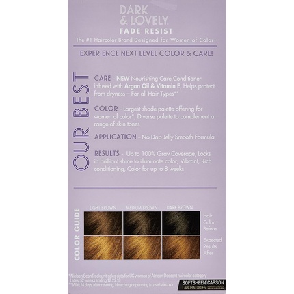 Dark and Lovely Fade Resistant Rich Conditioning Color 379 Golden Bronze 1 Application Hair Color для женщин Dark & Lovely — фото 2