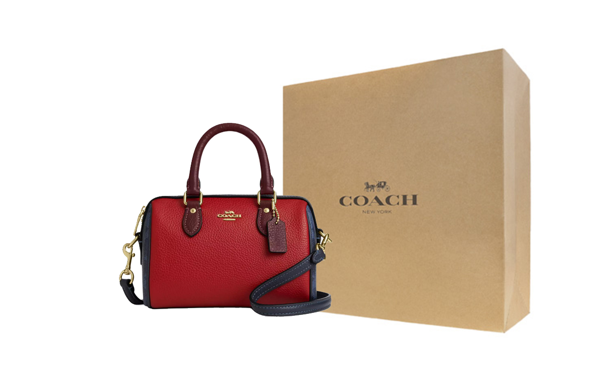 

COACH RowanCrossbody Litchi Grain Leather Кросс-боди Мини Женская Красная