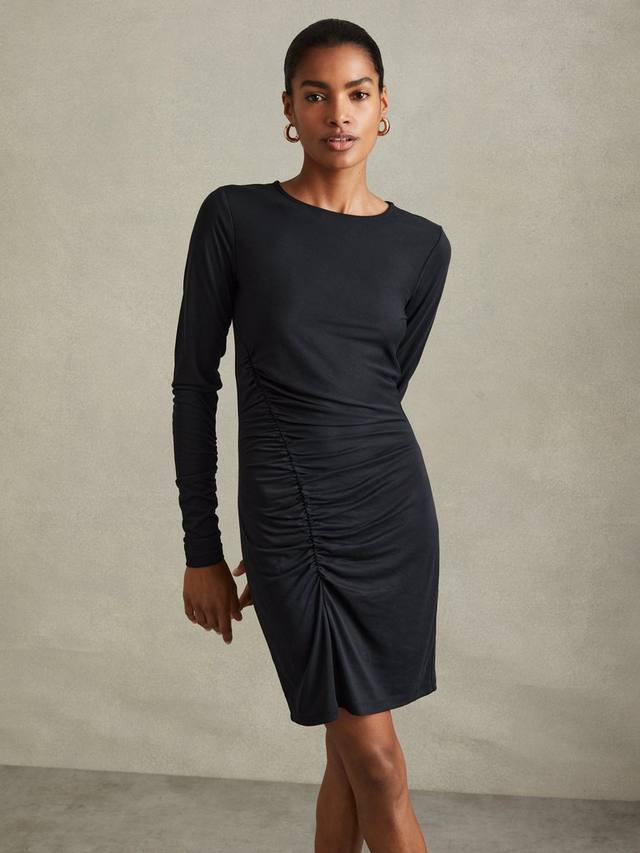 

Трикотажное платье с рюшами от элли Reiss, угольный