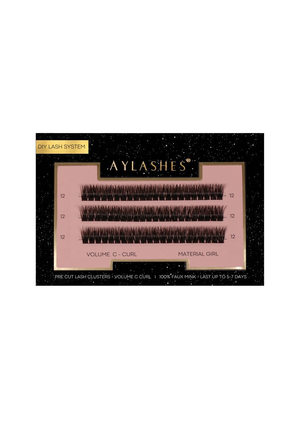 

Накладные ресницы AYLASHES KÜNSTLICHE WIMPERN MATERIAL GIRL Aylashes, черный