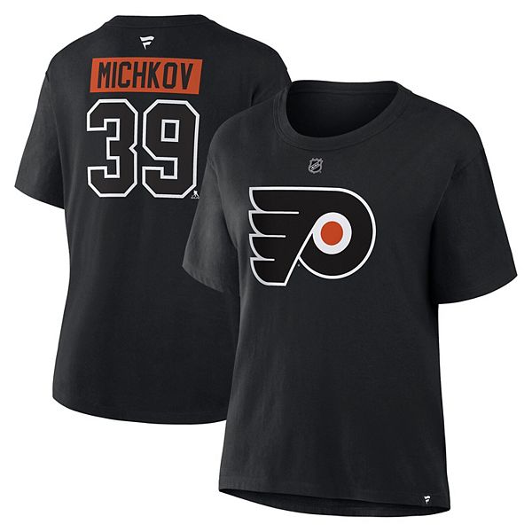 

Женская футболка Philadelphia Flyers с именем и номером Matvei Michkov Fanatics