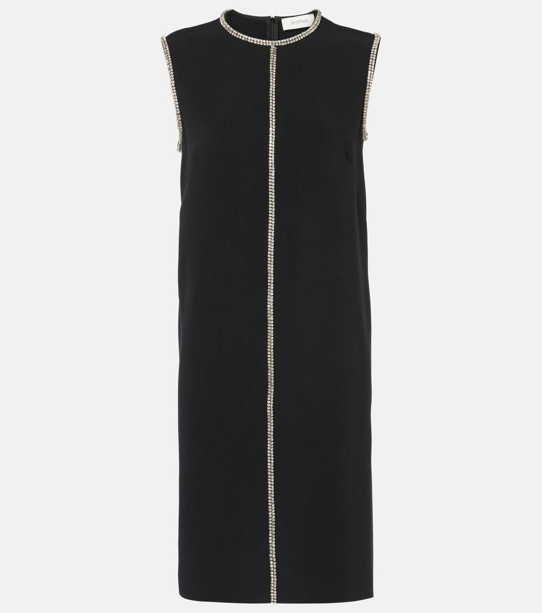 

Мини-платье из кади с декором Earry Sportmax, черный