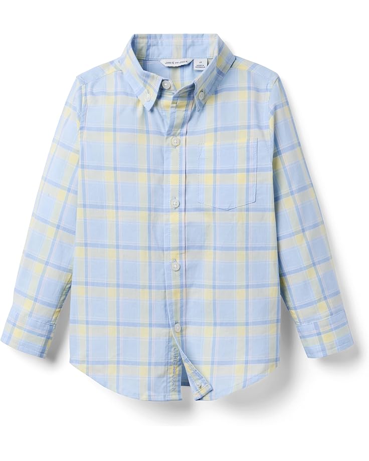 

Рубашка Janie and Jack Madras Plaid Button-Down Shirt, цвет Multicolor