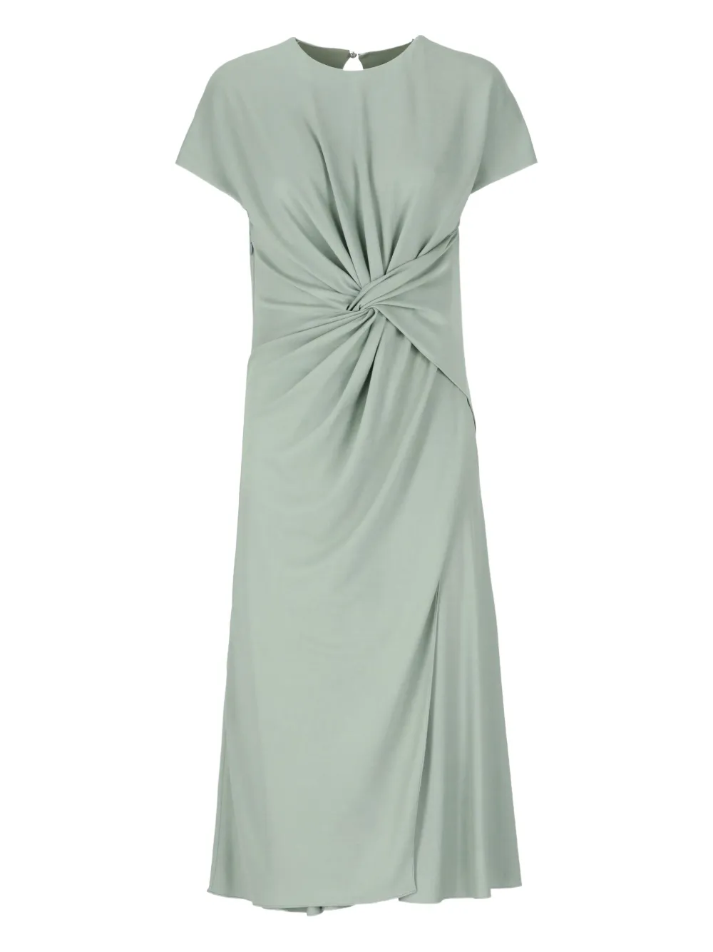 

Платье с короткими рукавами и драпировкой Lanvin, зеленый