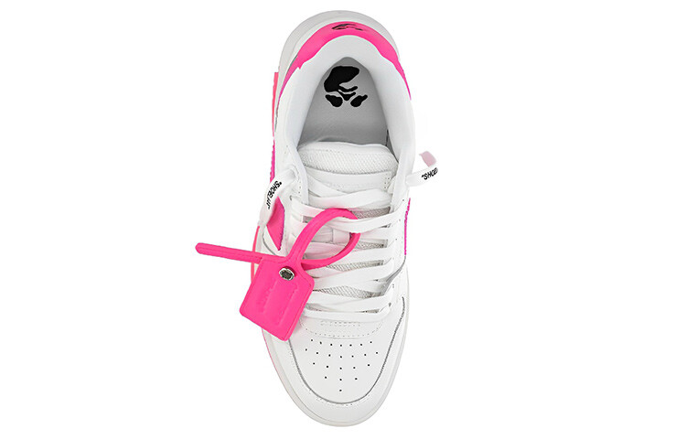 OFF-WHITE Out Of Office из телячьей кожи, белая фуксия (женские) — фото 3