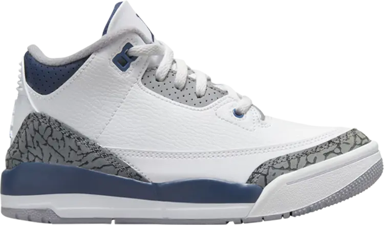 

Кроссовки Air Jordan 3 Retro PS 'Midnight Navy', белый