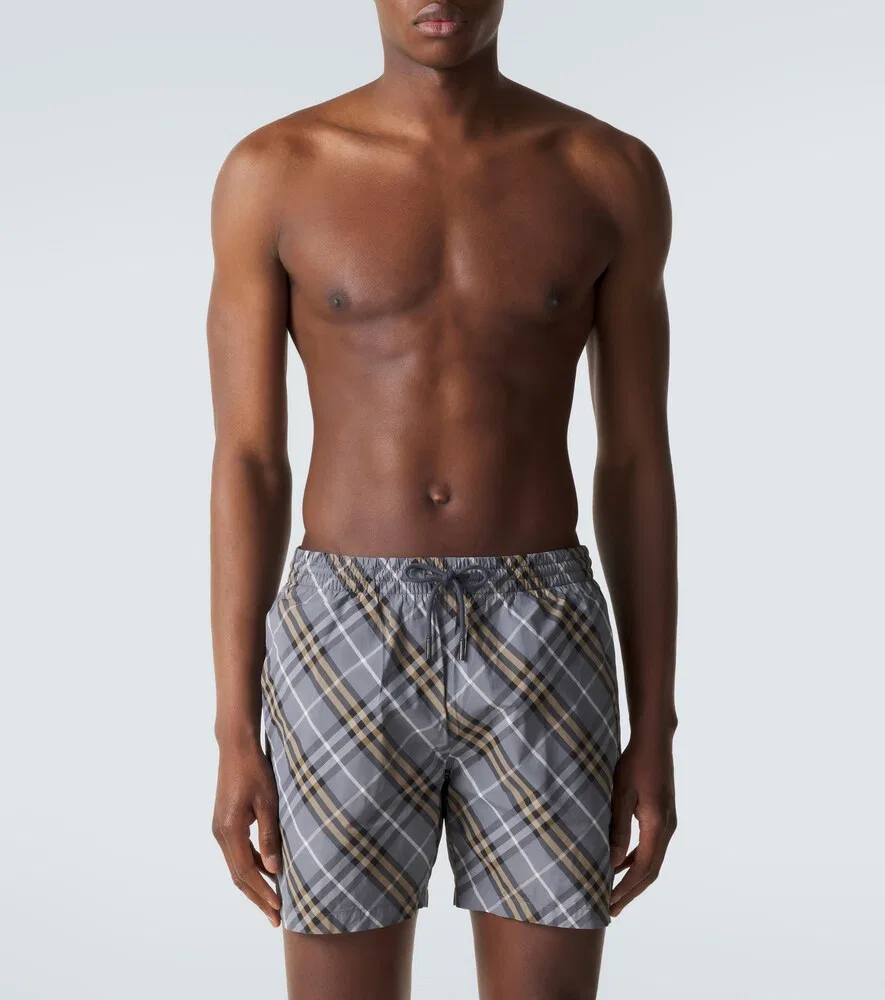 Плавки Burberry Wave синий Ip Check, в клетку, синий — фото 2