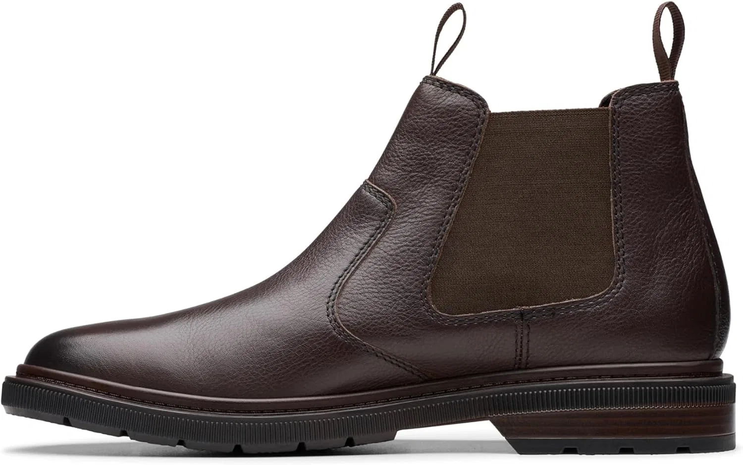 Мужские ботинки челси Clarks Burchill Up, Dark Brown Leather — фото 4