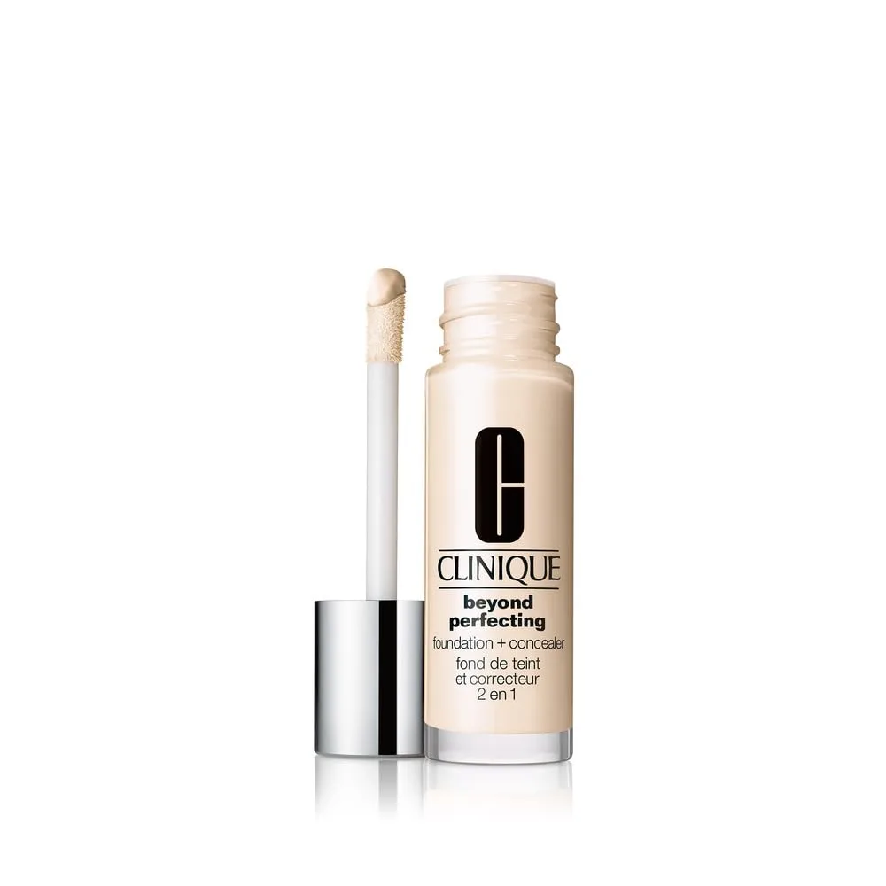 Жидкая тональная основа и консилер Clinique Beyond Perfecting Lightweight для сухой, комбинированной и жирной кожи | Полное покрытие + естественный матовый финиш, AB Shell CN 0.5 - very fair, cool-neutral undertones