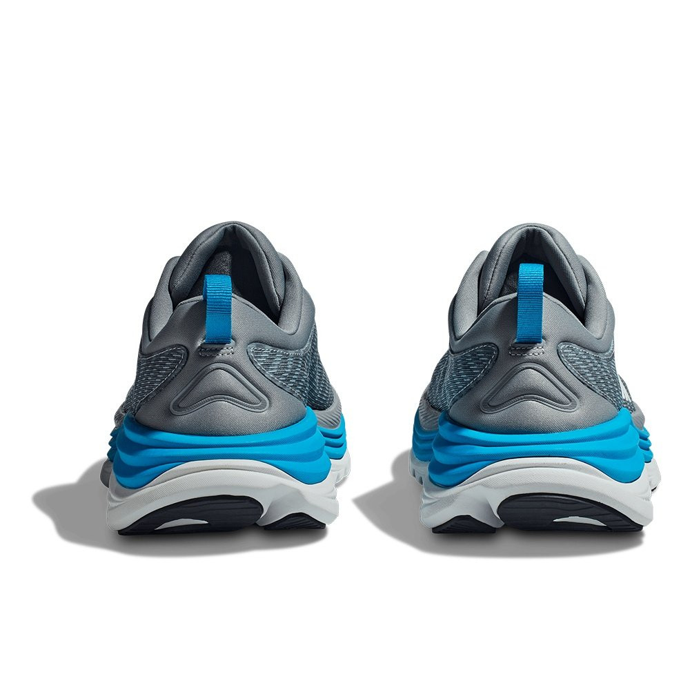 Беговые кроссовки Hoka Gaviota 5 (мужские), Limestone/Diva Blue — фото 2