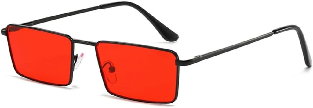 

Винтажные металлические маленькие солнцезащитные очки для мужчин и женщин в стиле ретро, ​​стильные солнцезащитные очки для женщин с защитой от УФ-излучения UV400 VRTRFFTR, Black-red