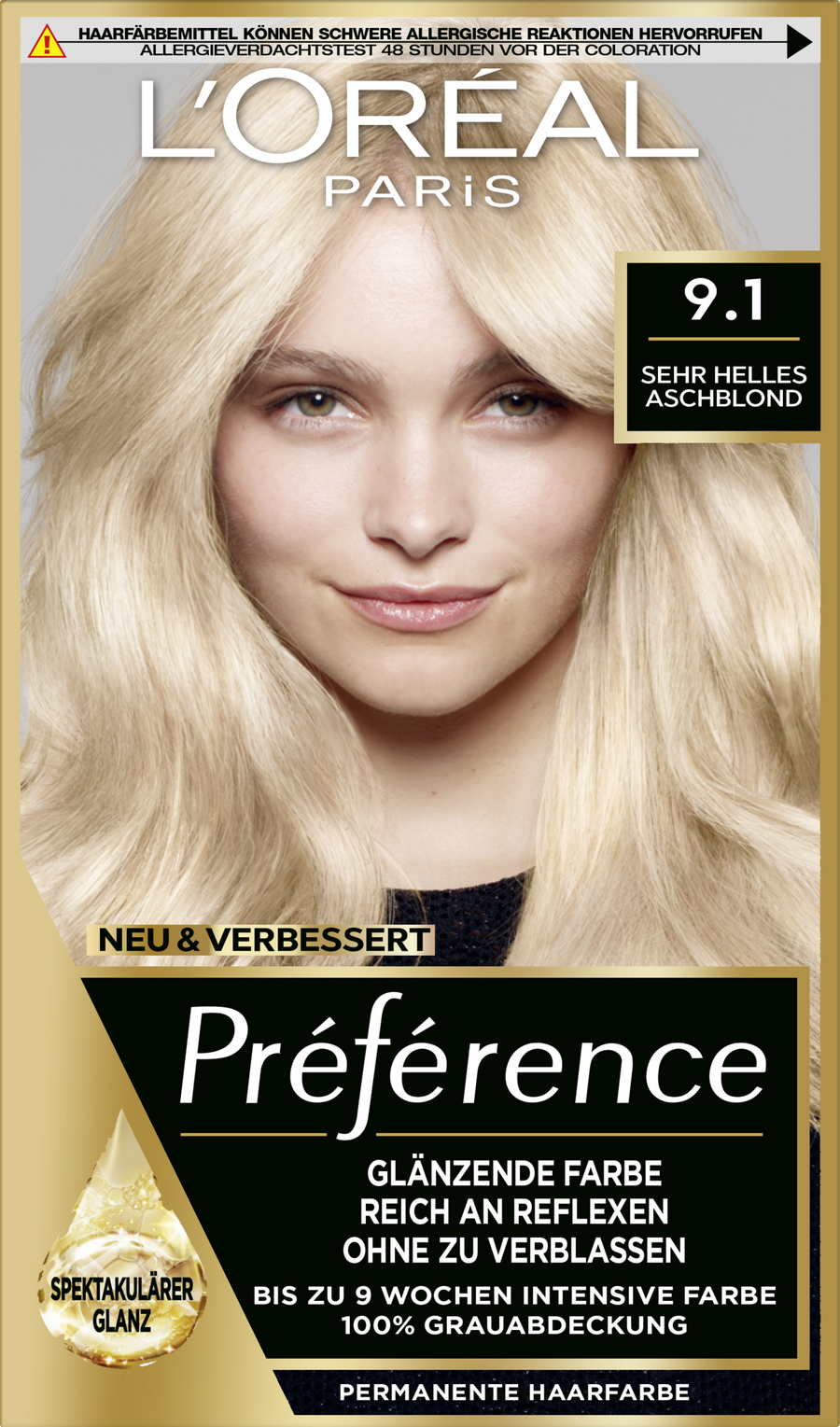 

Краска для волос L’Oréal Paris Préférence 9.1 Sehr Helles Aschblond