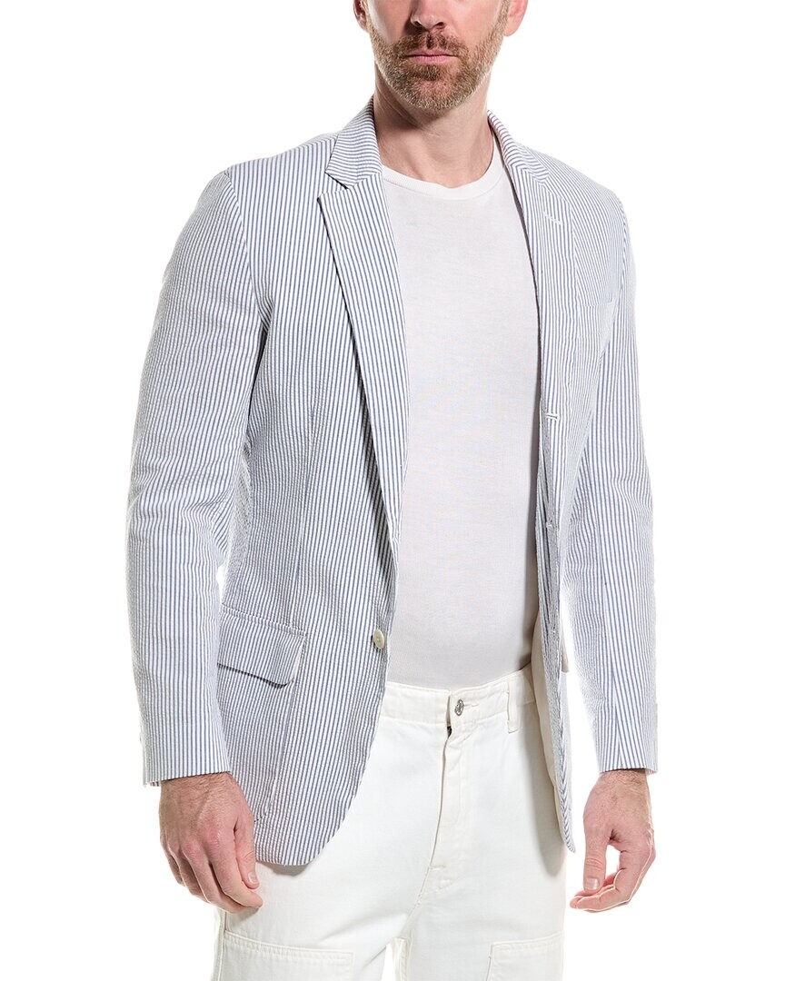 

Блейзер из хлопчатобумажной ткани Brooks Brothers, синий